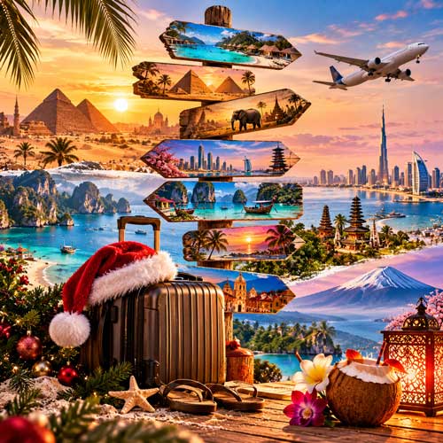 Où partir en décembre 2026 ? 20 meilleures destinations pour le soleil d'hiver, les plages et les city breaks festifs